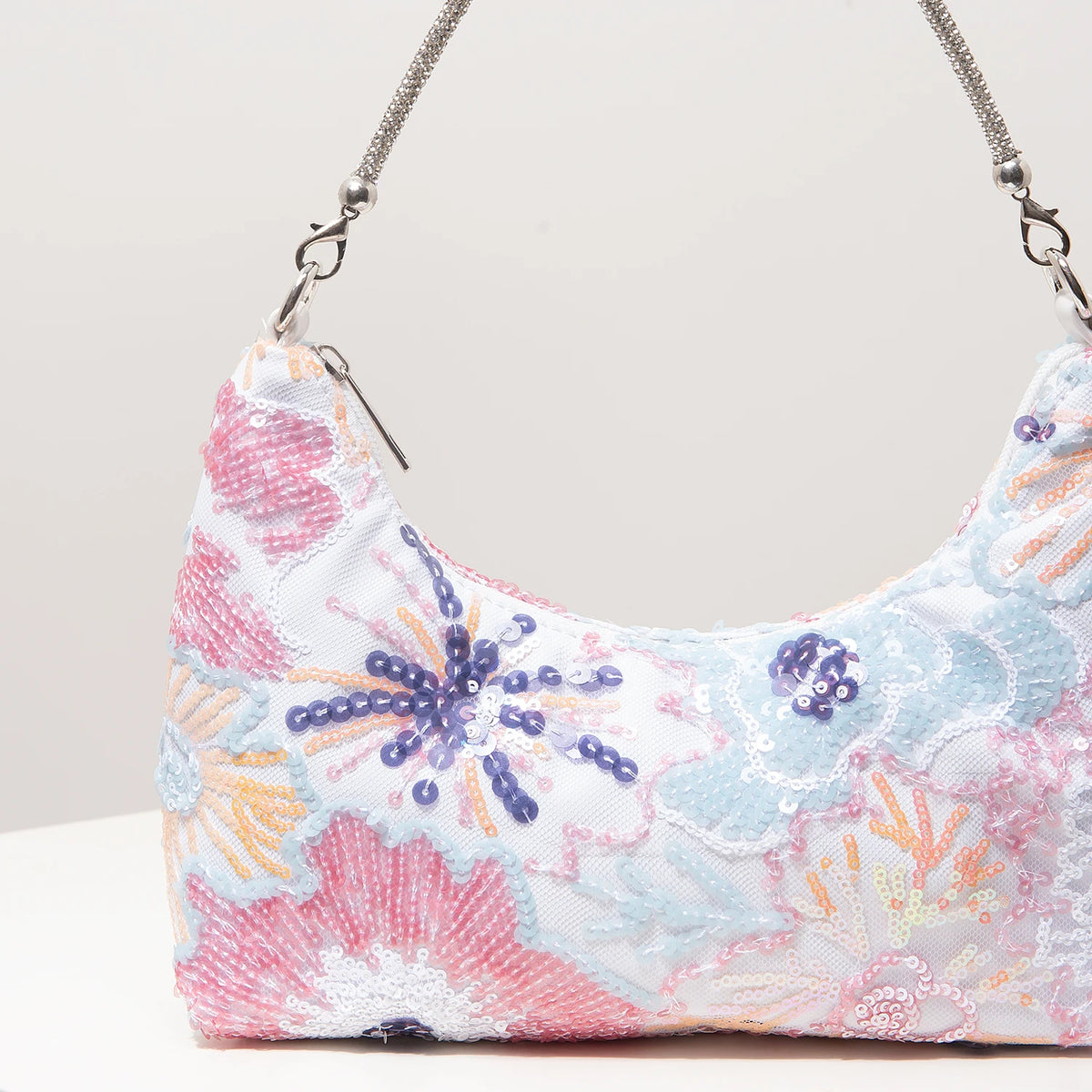 Shoulder Bag,Floral Pop,Sequin Bag,Embroidery,Gala Night,Party Outfits,Prom Bag,Wedding Items,Elegante,Valentine,Random Pattern