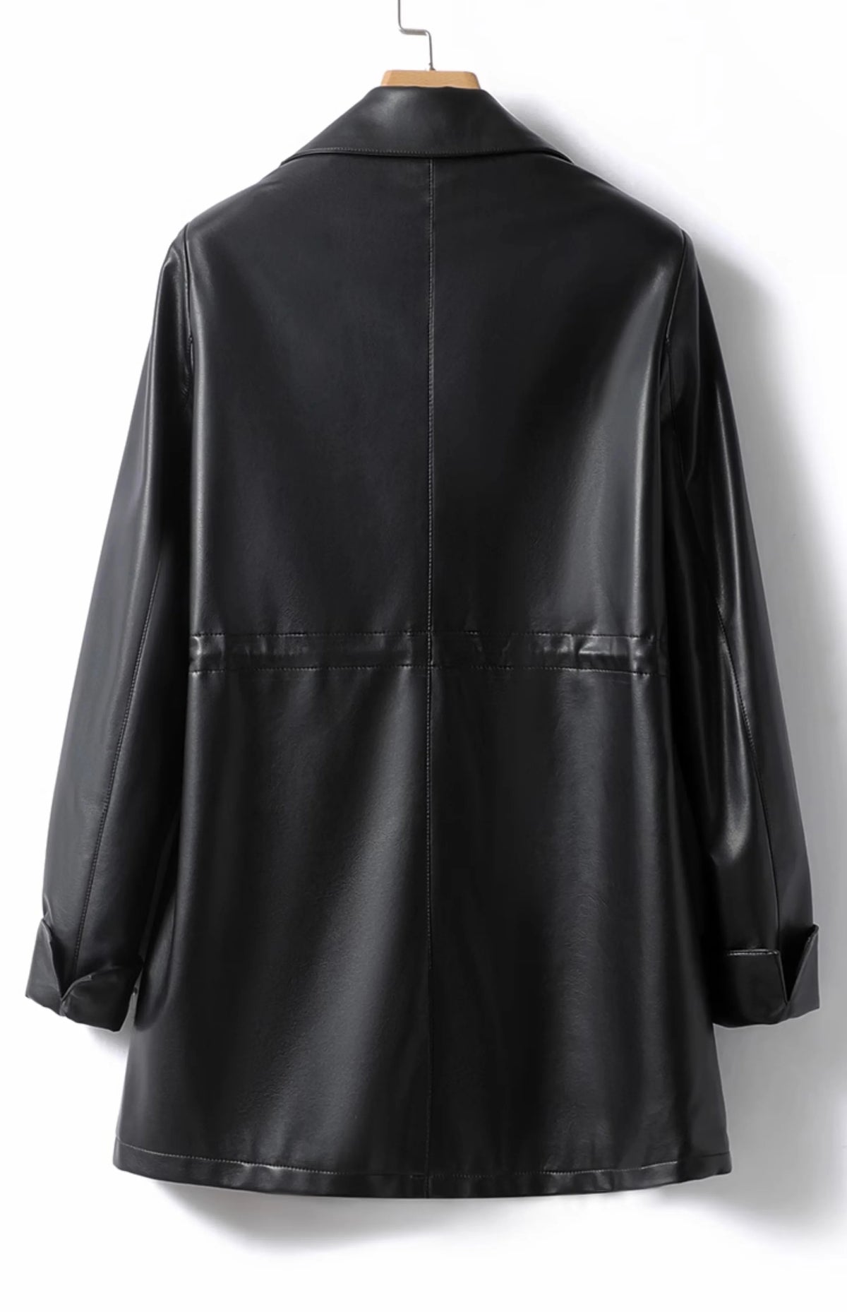 M-2XL Women Split Sheepskin Blazer Jacket Coats 2025 Spring Mid Length Chic Single Button Casual Ladies Split Leather Outwear