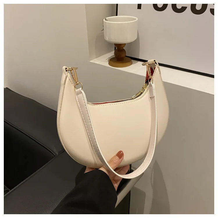 New Fashionable High-end Moon-shaped Baseball Bag Showing Luxury Women's Single Shoulder Bag Elegant lady Handbags bolso mujer