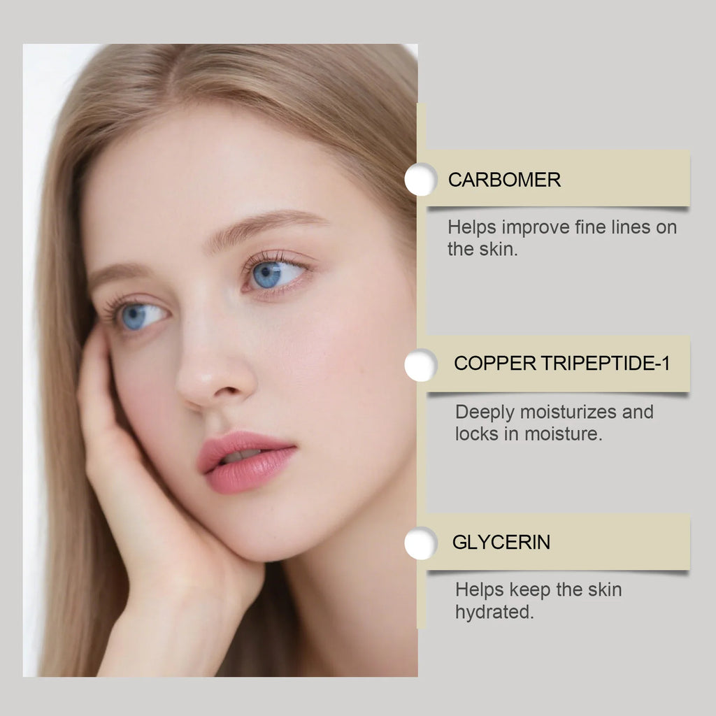 Copper Titanium Essence Hyaluronic Acid Serum For Sensitive Dry Moisturizing Brightening Soothing Face Skin Care Essence