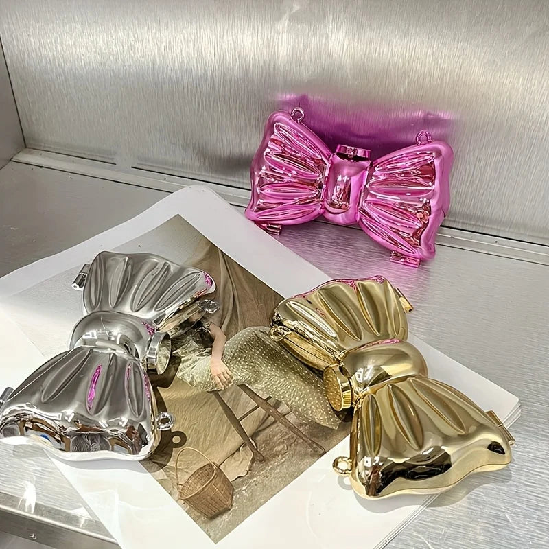 Golden Evening Bag Purses and Handbags Luxury Designer Shoulder Bags Funny Shape Party Wedding Round Acrylic Shiny Clutch Purse