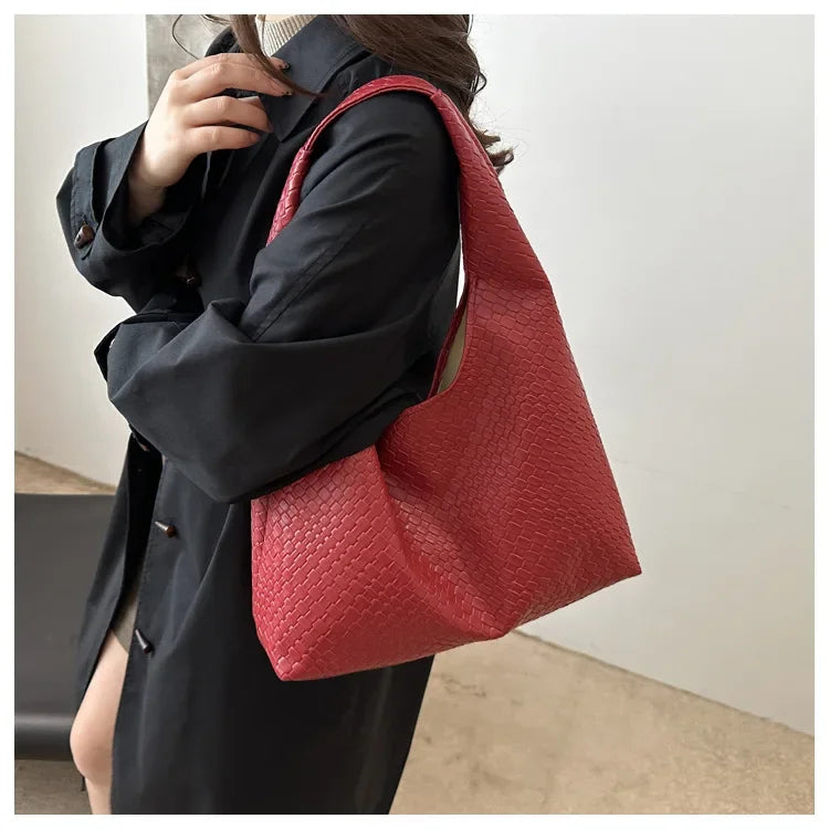 Women Retro Large Hobo Shoulder Tote Bag for Daily Work Travel
