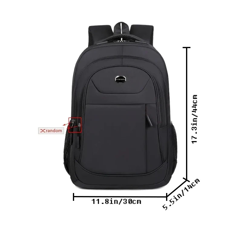 Versatile Men's Practical Backpack Multi-Color Option Multi-Pocket Adjustable Strap Lightweight for Daily Use Work Bag