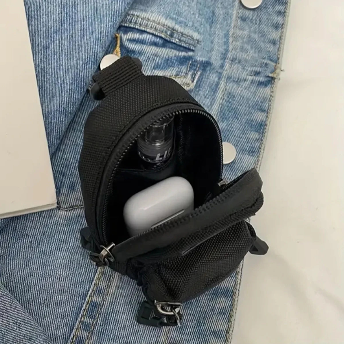 Mini Coin Purses Men Women Couples Crossbody Bag Portable Wallets Earphone Key Shoulder Bags Hip Hop Casual All-match Newest