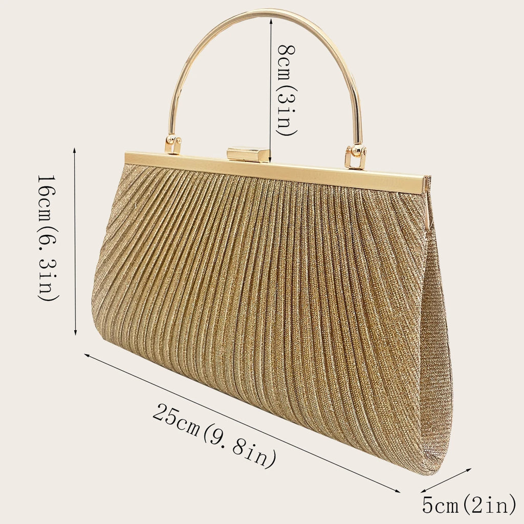 Women's Handbag Wedding Party Elegant Gold Evening Clutch Bag Female Long Purse Fashion Shoulder Bag