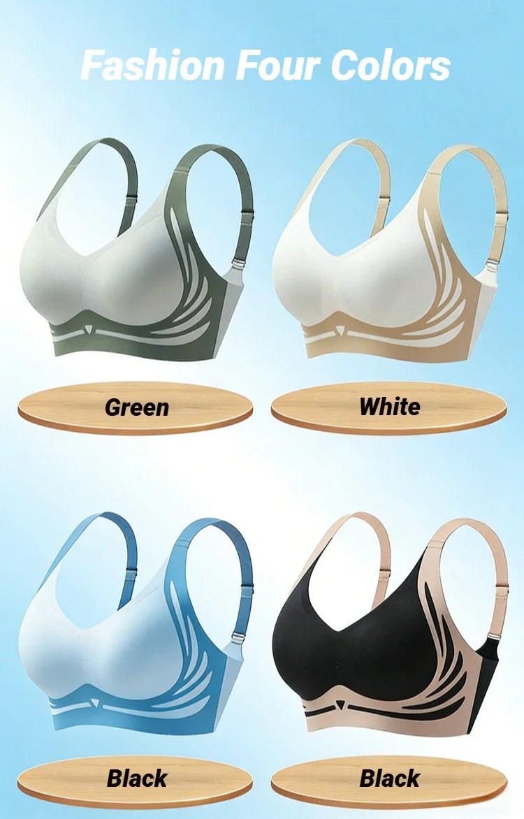 Women Push Up Bras Seamless Comfortable Angel Wings Set Trendy Soft Breathable Underwear Female No Wire Lingerie Plus Size