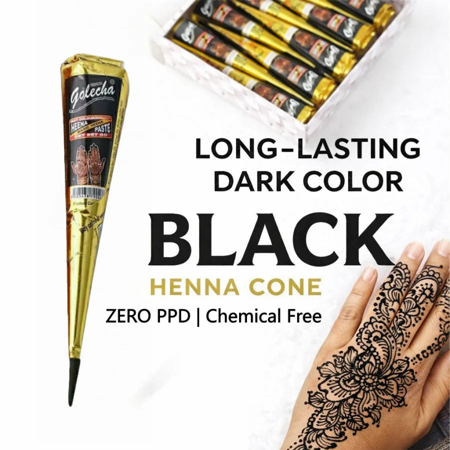 1/3/12pcs Henna, Brown, Black, Red, Temporary Henna, Semi-Permanent Henna Art