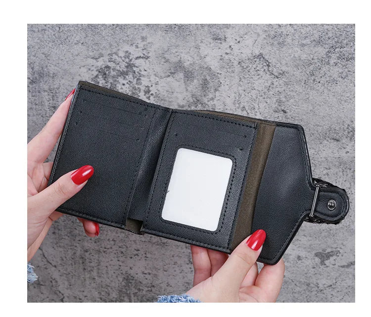 Fashionable Wallet Zipper Coin Purse Women Short Wallets Handbag Women's Clutch Bag Card Holder Pu Leather Wallet Folding Walle