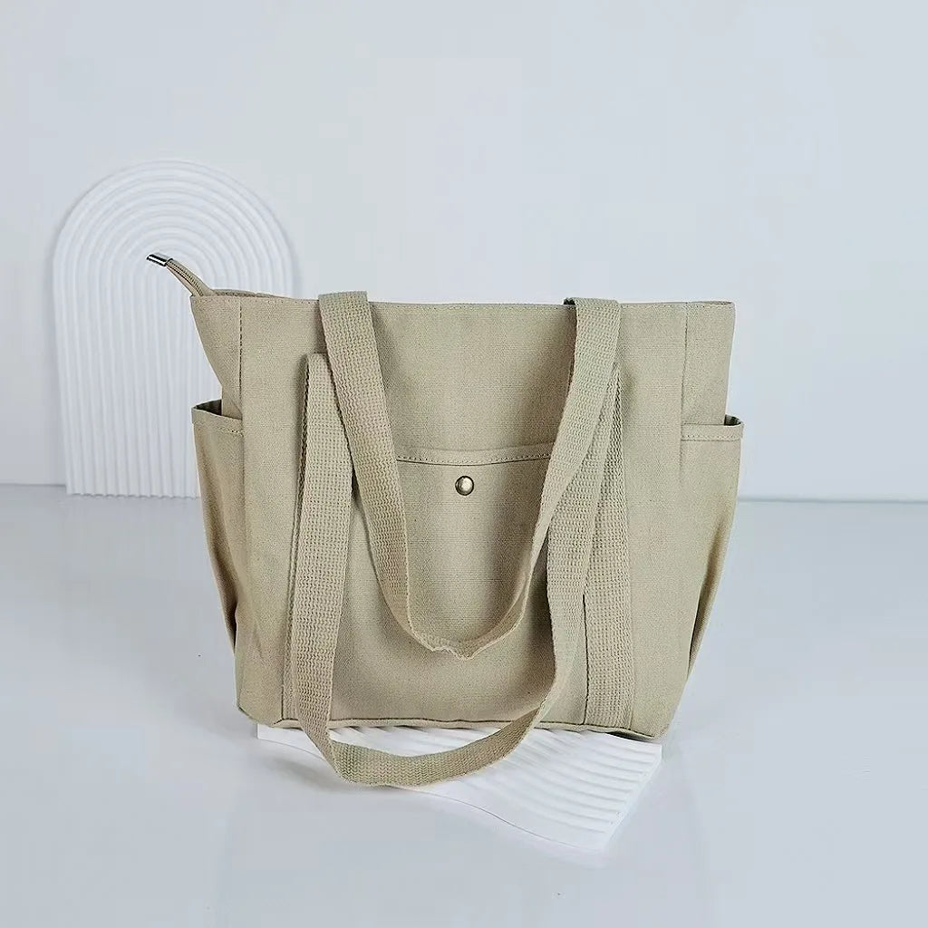 Large-capacity Canvas Tote Canvas Bag Goes to Work, Goes out, High-value Commuting Versatile Literary and Artistic Student Wear