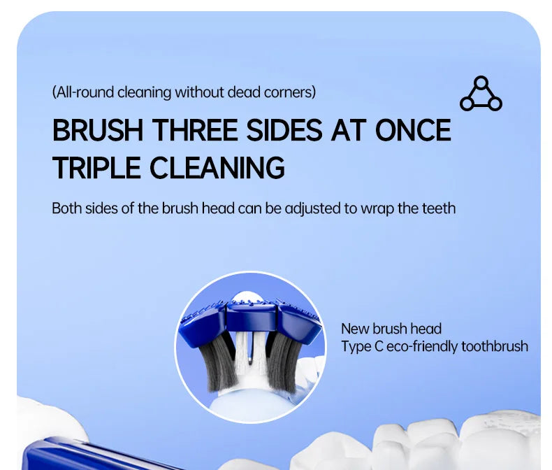 3D Manual Toothbrush 6pcs Three sided U-shaped Soft Toothbrush for Comprehensive Oral Cleaning for Adults, Men and Women, Couple