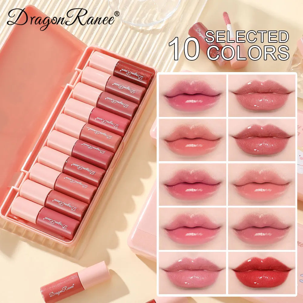 Shimmering Lip Glosses, Easy-To-Apply Lip Glaze, Non-Stick, Non-Fading, Moisturizing, Shiny Lip Gloss