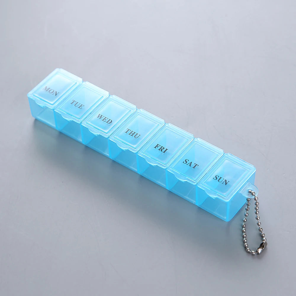 7 Days Pill Medicine Box Weekly Tablet Holder Storage Organizer Container Case Pill Box Splitters 3 Colors Pill Case Organizer