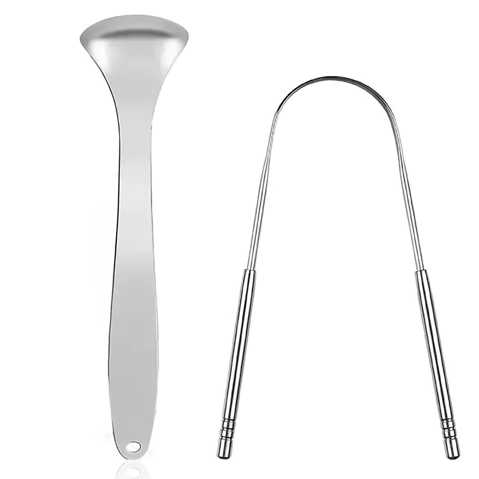 1pcs/2pcs/3pcs Metal Tongue Scraper Cleaner for Adults & Kids, Portable Stainless Steel Tongue Scrapers Brushes for Removing