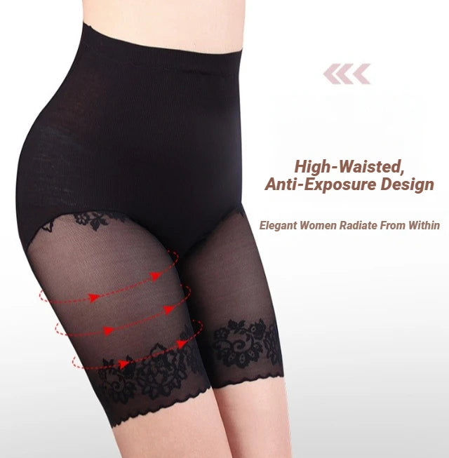 Plus Size Safety Short Pants Summer Women Seamless Underskirt Shorts Anti Rub Thigh Boyshorts Sexy Lace Boxers Pregnant High