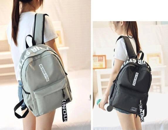 Fashion Trend Backpack for Men and Women Junior High School High School Student Bag Large Capacity Korean Version of Th