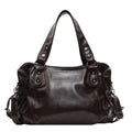 Retro Large Capacity PU Shoulder Bag for Women, Classic Solid Color Crossbody Tote Bag with Roomy Style