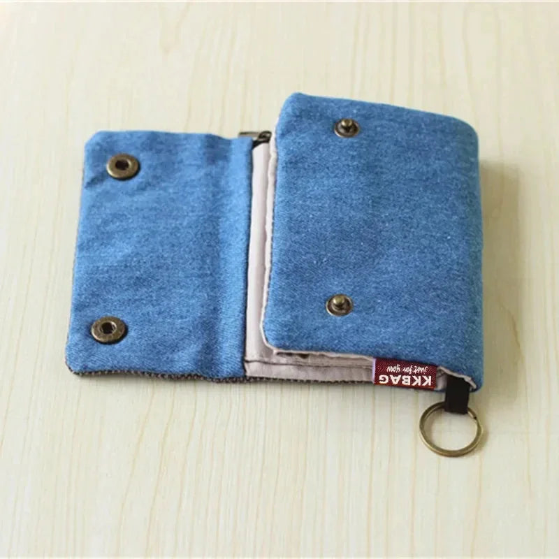 Canvas Cartoon Totoro Cat Printed Dog Women Fold Short Wallet Organizer Cute Mini Money Key Bag Coin Pocket Purse for Children