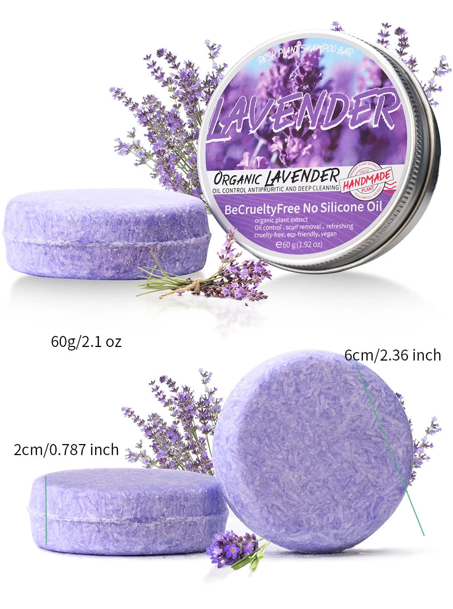 Lavender Shampoo Oil Control Refreshing Hair Smooth Oily Scalp Solution No Silicone Oil