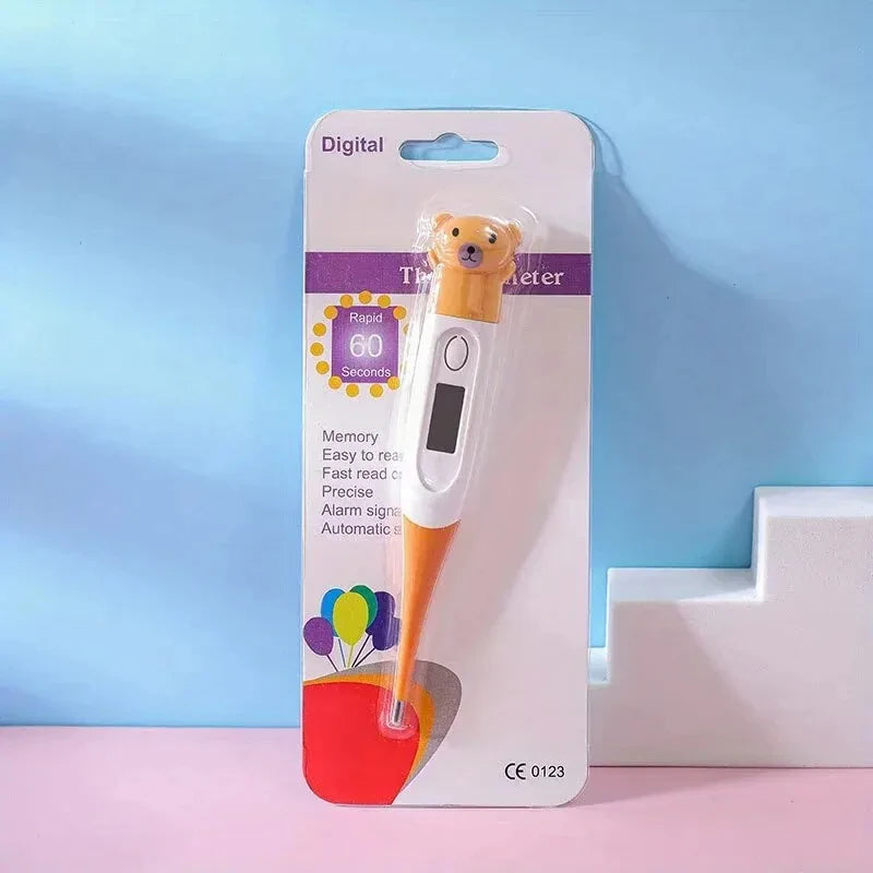 Children's Cartoon Soft-Headed Electronic Thermometer for Infants, Young Children, Adults, Temperature Display,Precise Household