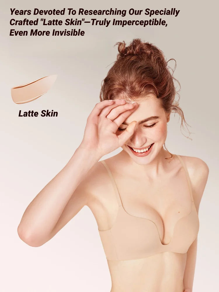 Women Seamless Bra Sexy No Wire Push Up Underwear Girls Students Breathable Thin Bras Female'S Gathered Ice Silk For Comfort