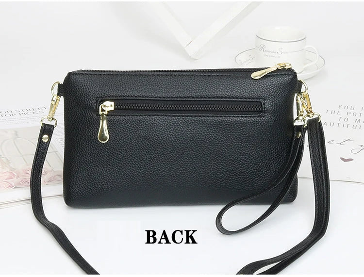 Fashion Women Clutch Bag PU Leather Crossbody Bags Small Shoulder Handbag Female Mobile Phone Purse Bags