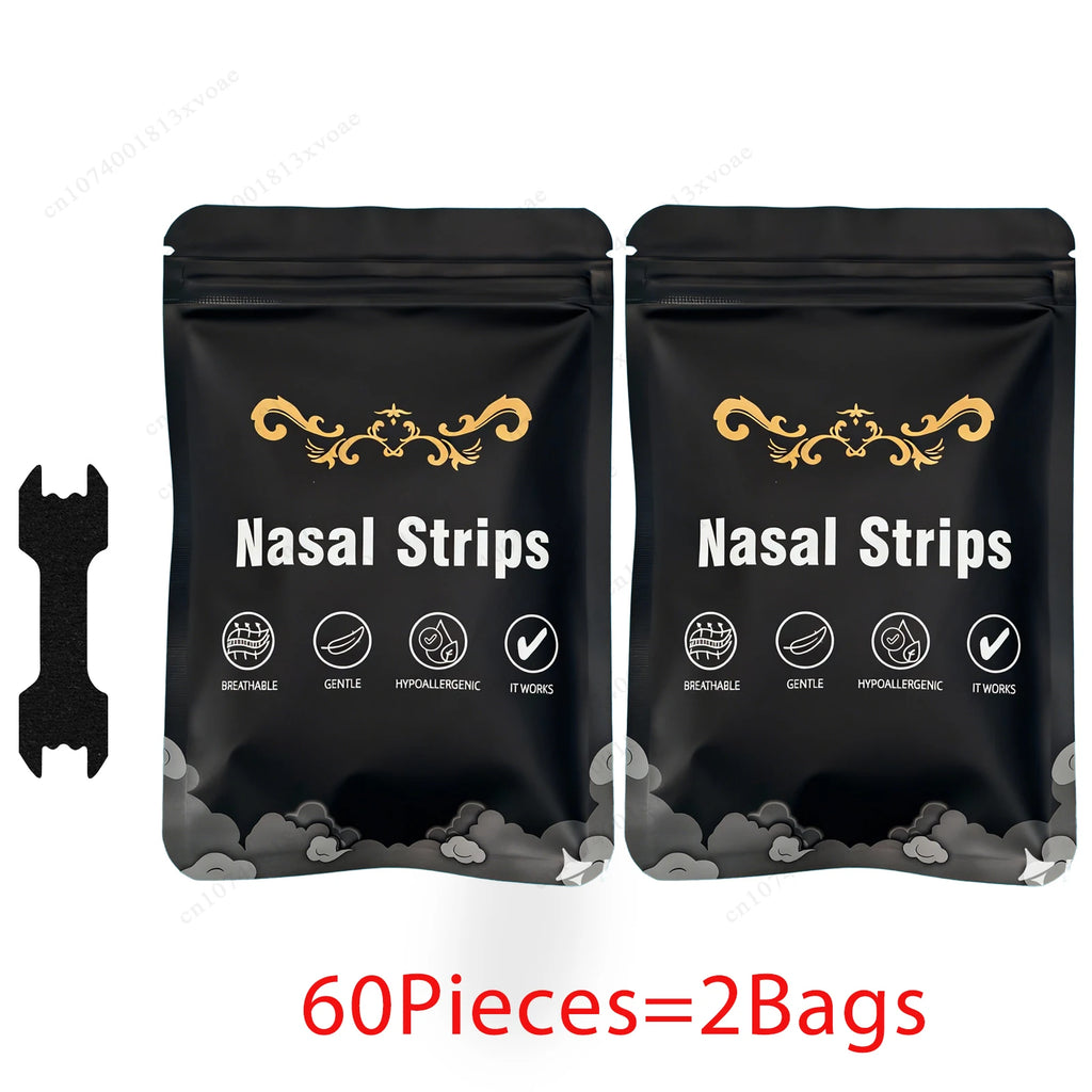 30/60/90/150PCS Black Nose Strips Extra Strength Nasal Strips Better Sleeping Non-Invasive Anti Snoring Strips for Adult