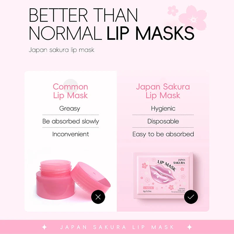 LAIKOU 5/10pcs Lip Mask Lip Care Moisturizing Hydrating Repair Lighten Lip Lines Labial Gel Patch Lips Pad Patches Care Products