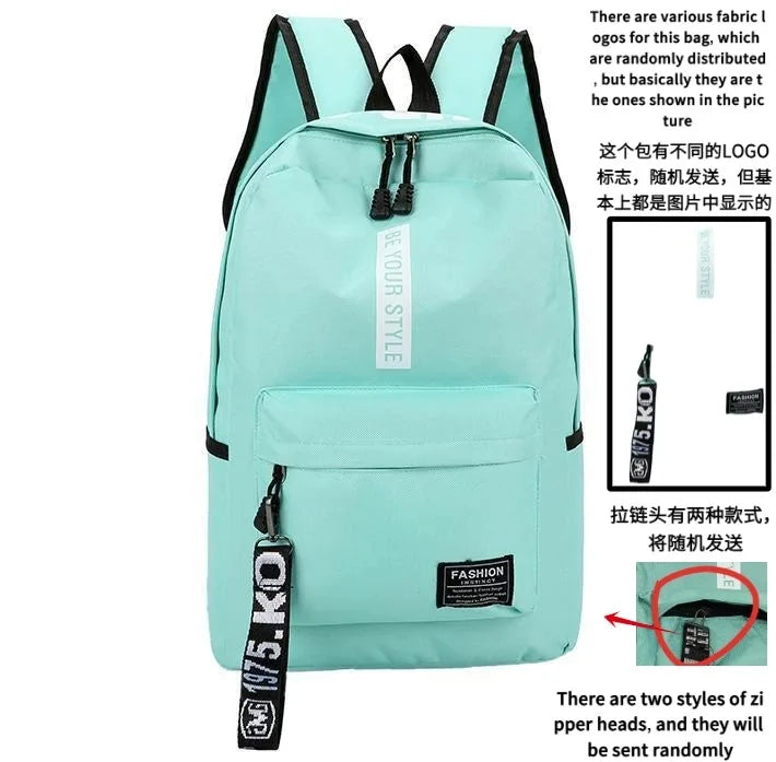 Fashion Trend Backpack for Men and Women Junior High School High School Student Bag Large Capacity Korean Version of Th