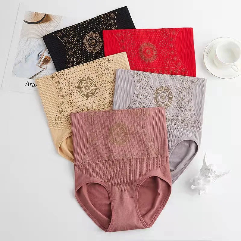 Flarixa Seamless High Waist Postpartum Panties Women's Abdomen Hip Lift Briefs Body Shaping Pants Plus Size Breathable Underwear