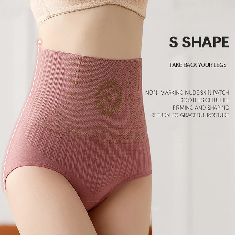 Flarixa Seamless High Waist Postpartum Panties Women's Abdomen Hip Lift Briefs Body Shaping Pants Plus Size Breathable Underwear