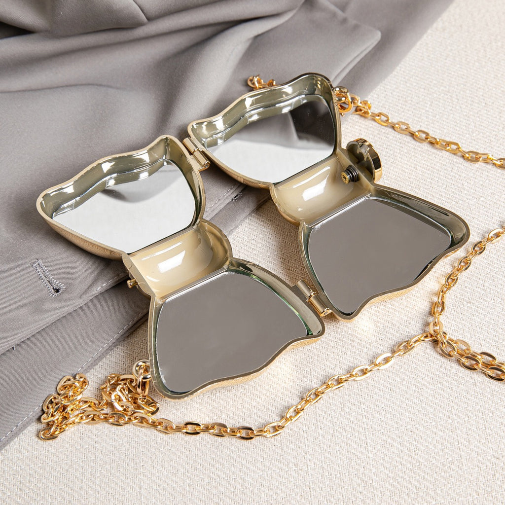 Women's Luxury Designer Bow Acrylic Clutch Bag with Chain Mini Crossbody Handbag for Party Evening Gold Silver Bags for Woman